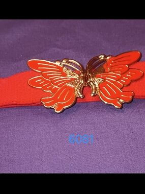 Red Butterfly Belt Accent